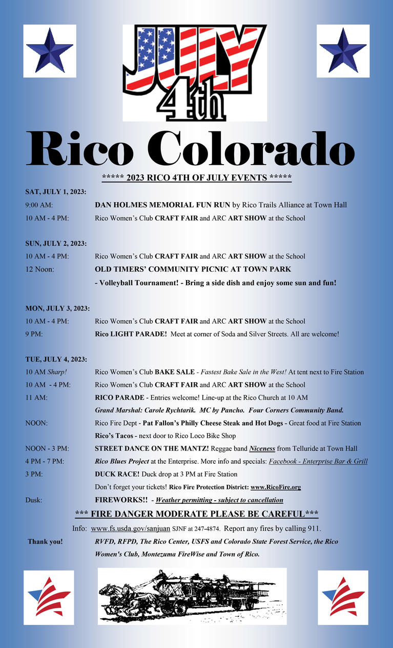Rico 4th of July 2023 Poster